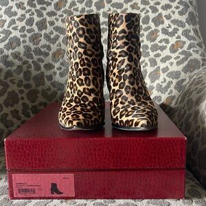 TAMARA MELLON Hustler 75 Leopard calf hair Chunky Heel Boots